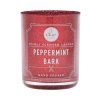 Vonná svíčka DW Home Peppermint Bark v třpytivém červeném skle – vánoční limitovaná edice s vůní čokolády a máty