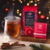 Čaj Candy Cane Whittard v hrnku s párou, vánoční balení a lízátka