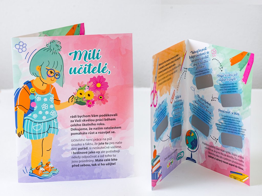 Interaktívna darčeková karta pre učiteľov "Milí učitelia"