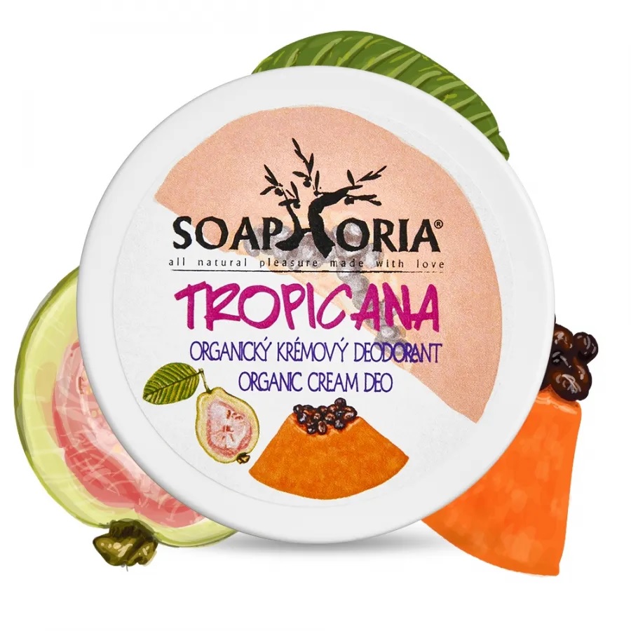 Organický krémový deodorant Tropicana od Soaphorie s exotickými vôňami