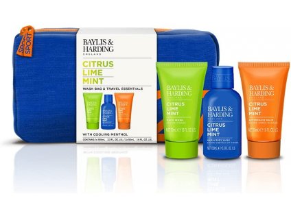 Baylis & Harding – Pánska darčeková sada v taštičke Limetka a Mäta, 3ks