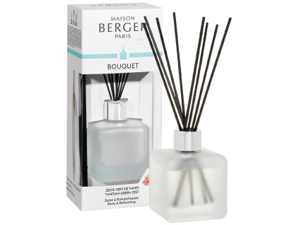 Maison Berger – Repelentný vonný difuzér Cube s vôňou Tahitian Green Zest, 125ml