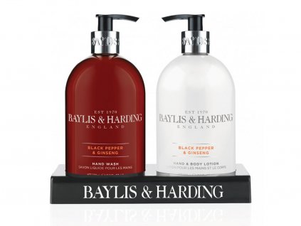 Baylis & Harding – Darčeková sada starostlivosti o ruky Čierne Korenie a Ženšen, 2x 500ml
