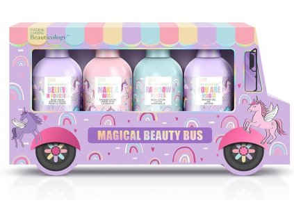 Baylis & Harding – Darčeková sada starostlivosti o telo Magický Autobus - Jednorožec, 4ks