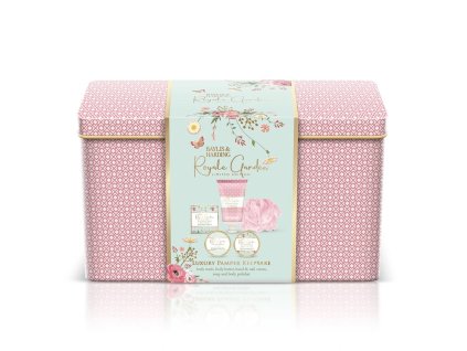 Baylis & Harding – Darčeková sada starostlivosti o telo v plechovke Kráľovská Záhrada, 5ks