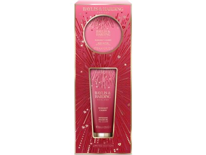 Baylis & Harding Midnight Cherry Duo v elegantnom červenom balení