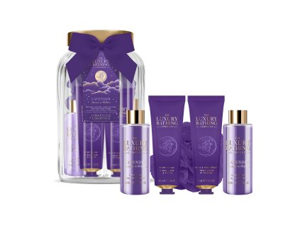 Luxusní dárková sada Grace Cole Levandule ve skleněné dóze
