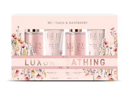 Grace Cole Peony Peach & Raspberry – sada starostlivosti o telo a ruky v darčekovom balení