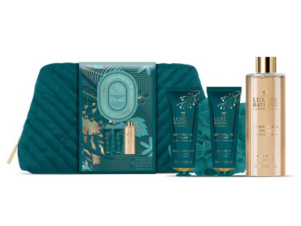 Grace Cole Sparkling Pear – darčeková sada starostlivosti o telo a ruky v kozmetickej taštičke (4 ks)