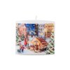 Vianočná sviečka s motívom betlehema a vianočného stromu