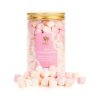 Whittard mini marshmallows vysypané pred obalom, ružové a biele nadýchané marshmallows