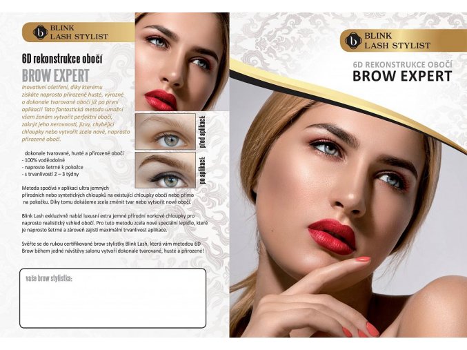 Informační letáček BROW EXPERT (Odstín 1 Kč / 1 ks)