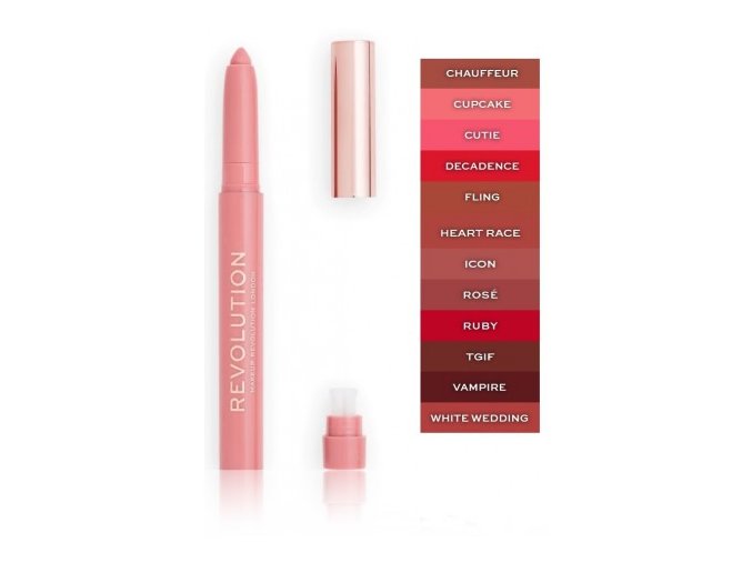 makeup revolution velvet kiss lip crayon kremovaya pomada 12 g