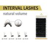INTERVAL LASHES  B 0.07 natural volume (Délka kombinace 9+11+13 mm)