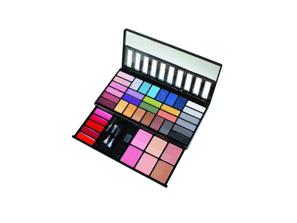 PARISAX Kosmetická paletka s očními stíny, rtěnkami a tvářenkami (41 barev)