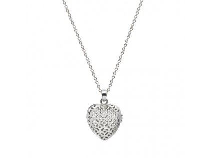 FLO Parfémový náhrdelník ve tvaru srdce (Stříbrný)