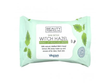 Beauty Formulas Biologicky rozložitelné Odličovací a čistící ubrousky na obličej s Vilínem 25 ks