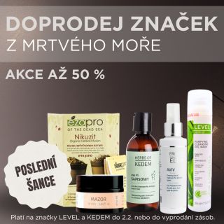 5⏳ POSLEDNÍ ŠANCE NA ZNAČKY KEDEM A LEVEL V KESEM začíná doprodej kosmetických značek, se kterými už dál nepokračujeme....