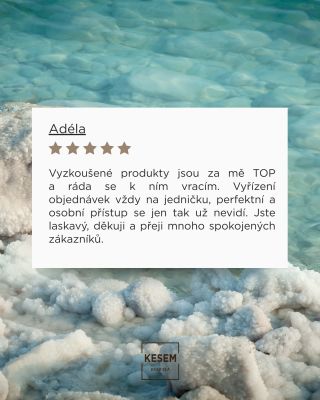Děkujeme, že sdílíte své zkušenosti! Vaše spokojenost je pro nás tou největší odměnou. 🤎 #kesem #deadsea #kosmetika