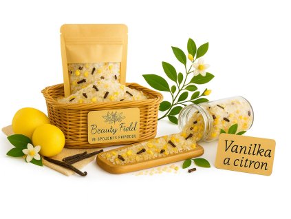 Vanilka citron salt bile pozadi