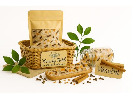 Vanocni salt bile pozadi