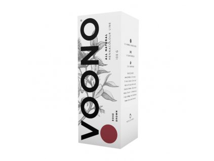 Voono Henna Rose Brown - přírodní barva na vlasy 100g
