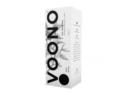 Voono Henna Soft Black - přírodní barva na vlasy 100g