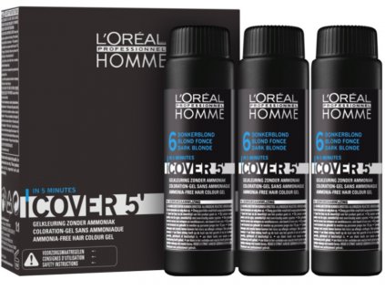 L'Oréal Homme Cover 5 6 tmavá blond 3 x 50 ml
