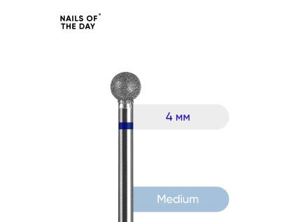 Diamantová fréza guľa 4mm, modrá