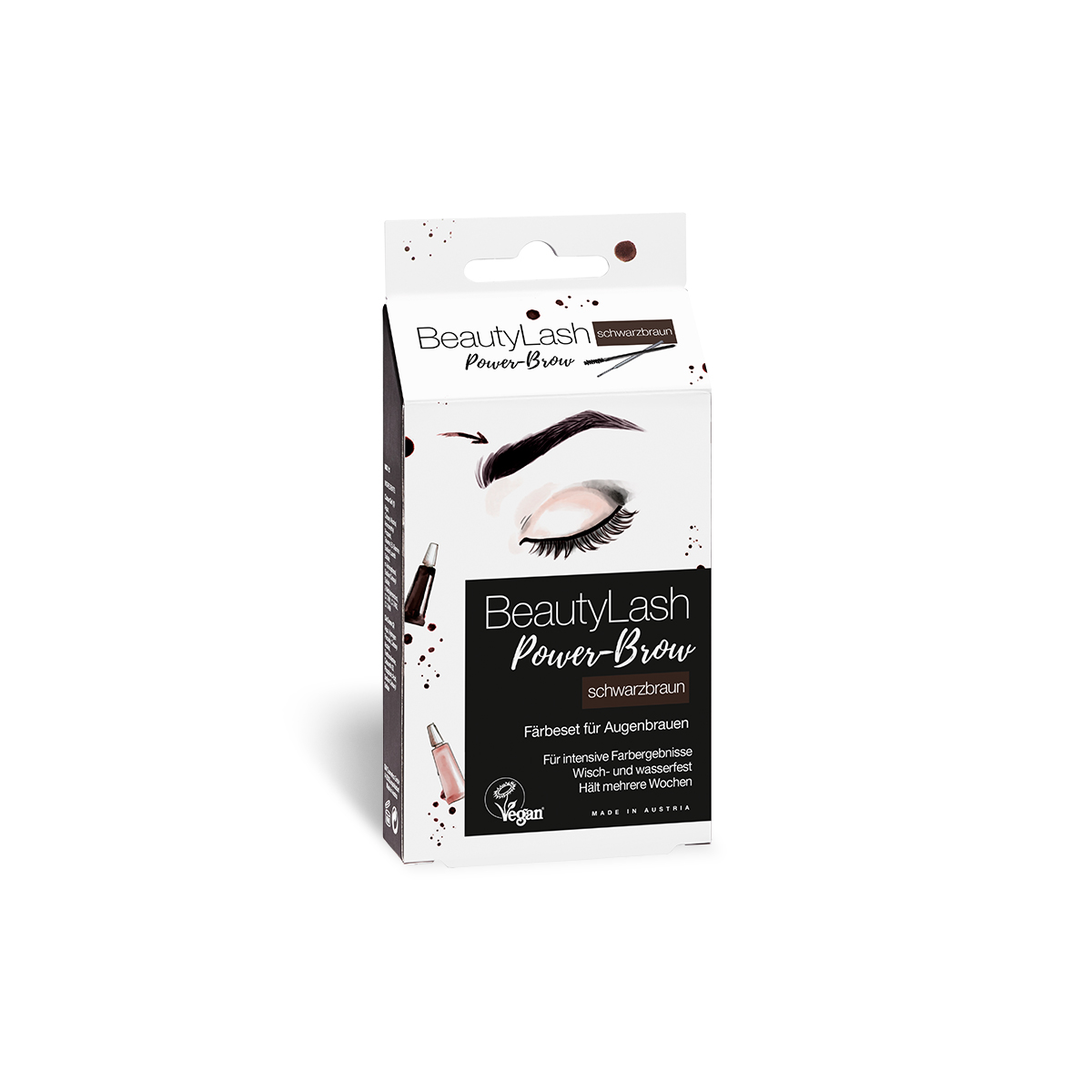 BeautyLash Power-Brow barva na obočí - hnědočerná (7 ml)