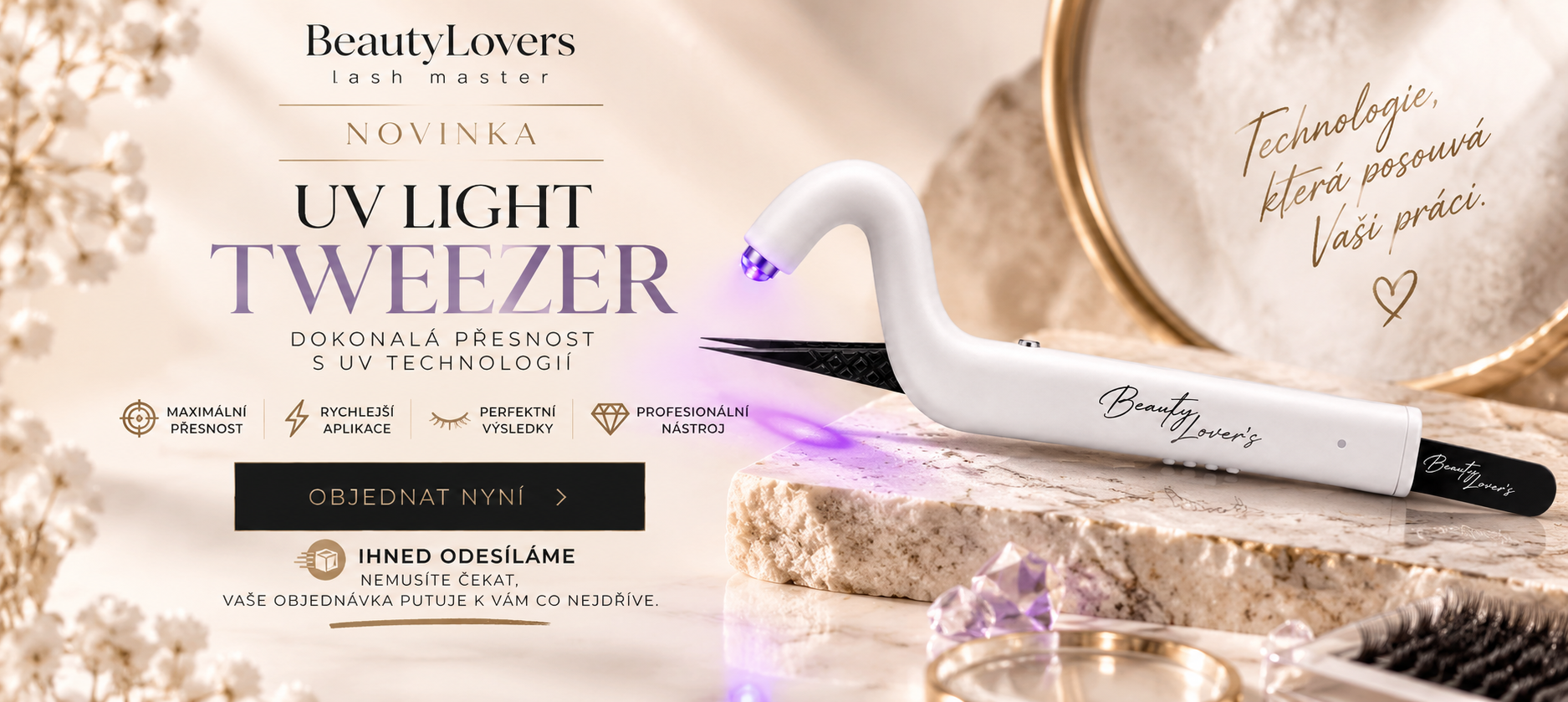UV Light Tweezer BeautyLovers – profesionální UV pinzeta