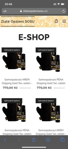 Beauty Manifesto, dříve Zlatá krása, do světa e-commerce za starých časů vstoupilo pod názvem Zlaté opálení SOSU 