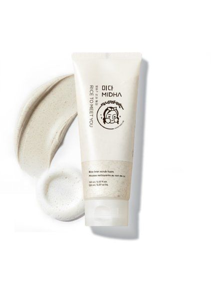 midha rice bran scrub foam