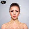 curetape beauty kinesiology face tape for sensitive skin light beige 5cm x 5m model with face taping application technique image 3