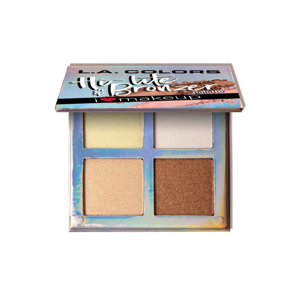 L.A. Colors Paletka rozjasňovačů a bronzerů Beauty Booklet 4 g