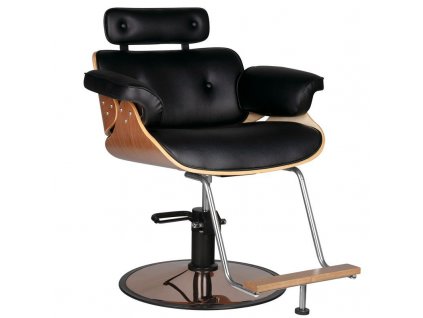 Kadeřnické křeslo FLORENCE - černý-ořech
