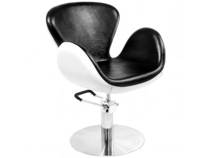 Kadeřnické křeslo GABBIANO AMSTERDAM černo-bílé
