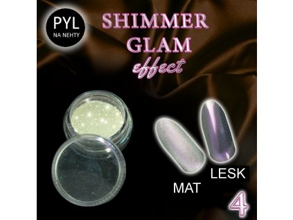Jemný pyl na zdobení nehtů - Shimmer Glam Efekt 04