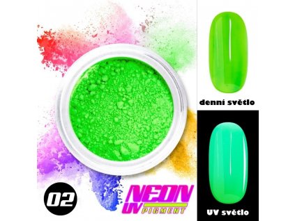 Pyl na zdobení nehtů NEON UV pigment 02