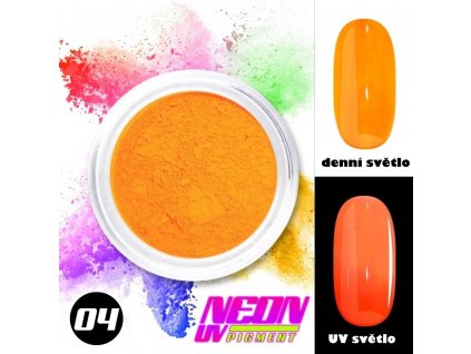 Pyl na zdobení nehtů NEON UV pigment 04