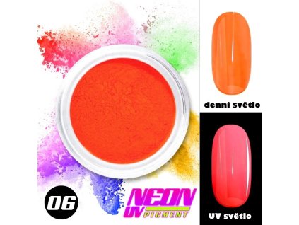 Pyl na zdobení nehtů NEON UV pigment 06