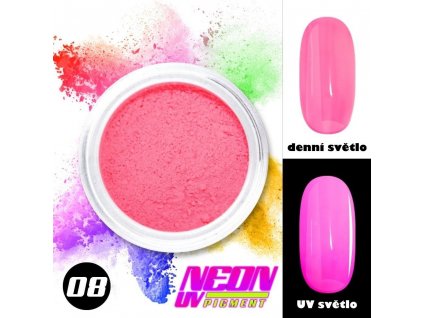 Pyl na zdobení nehtů NEON UV pigment 08