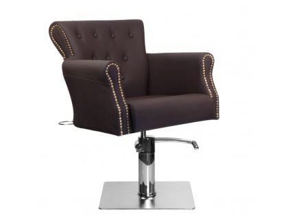 Kadeřnické křeslo  BER 8541 hnědé