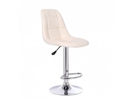 Barová židle SAMSON na stříbrném talíři - krémová