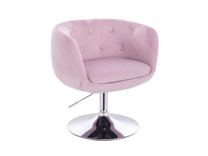 Židle MONTANA VELUR na stříbrném talíři - levandule