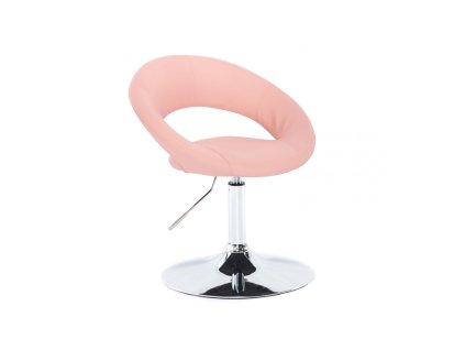 Židle NAPOLI na stříbrném talíři  - světle růžová