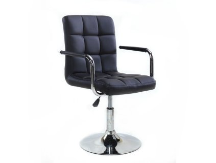 Židle VERONA na stříbrném talíři - černá