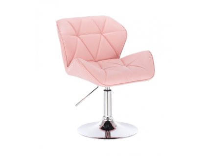 Kosmetická židle MILANO na kulaté podstavě růžová