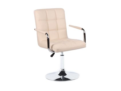 Židle VERONA na stříbrném talíři - krémová