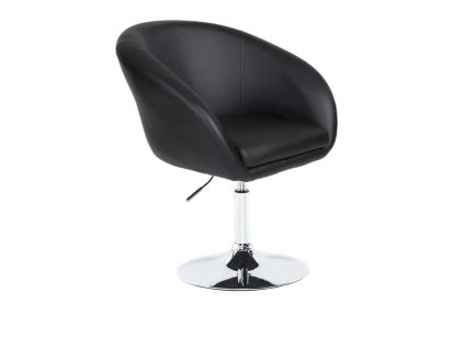 Židle VENICE na stříbrném talíři - černá